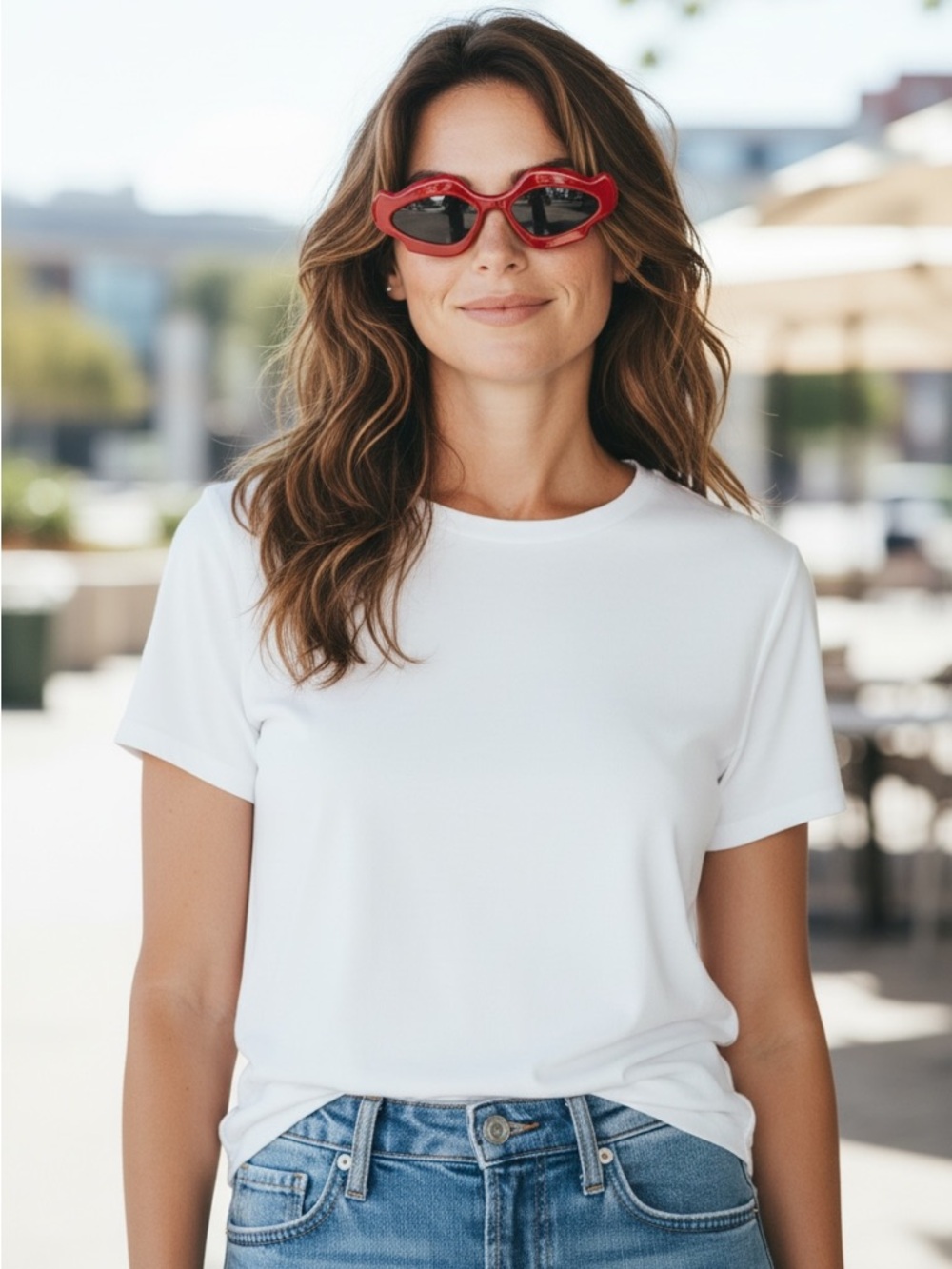 Loewe Paula's Ibiza Red Flame Acetate Oval Sunglasses